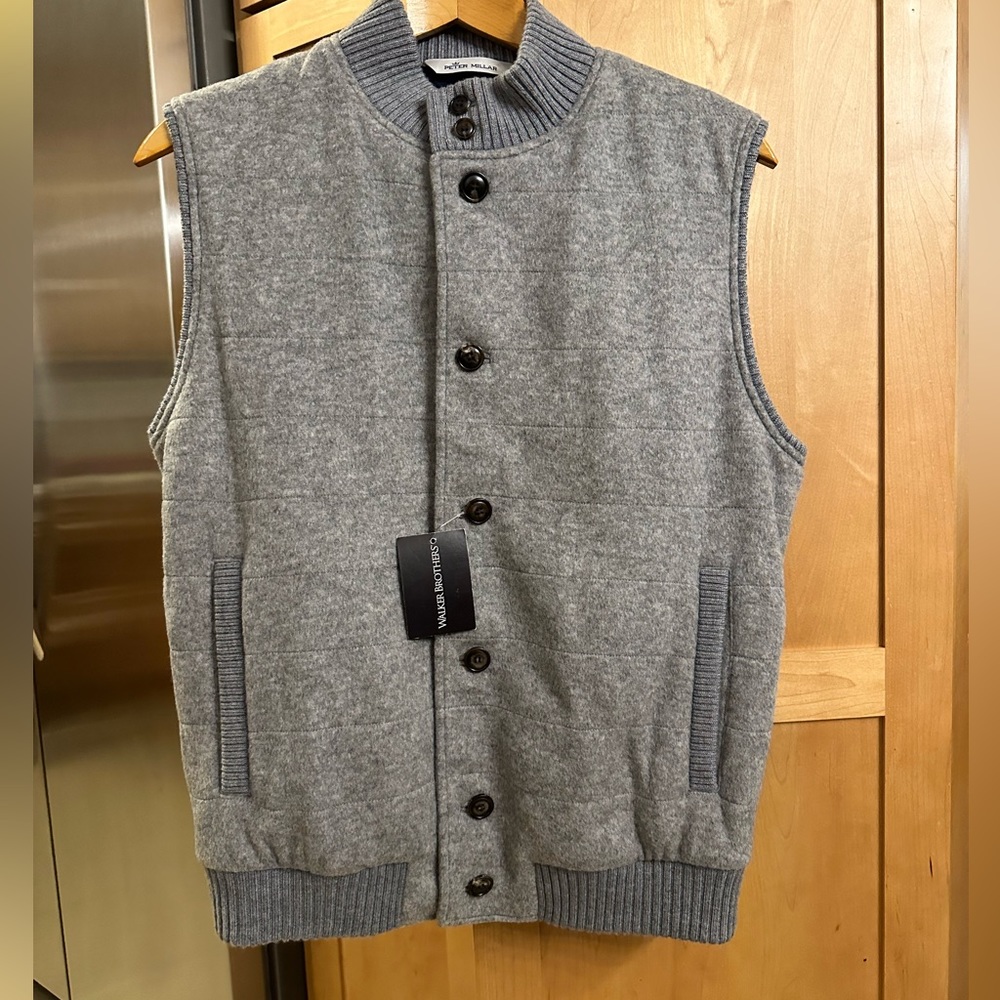 Peter Millar Grey Wool Vest NWT
